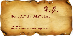 Horváth Jácint névjegykártya