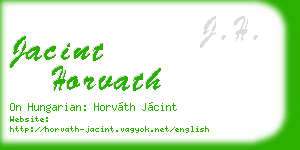 jacint horvath business card