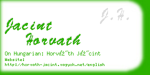 jacint horvath business card
